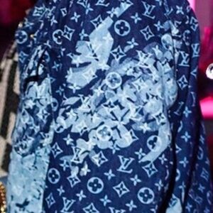 Louis Vuitton Blue Floral Monogram Denim Jacket